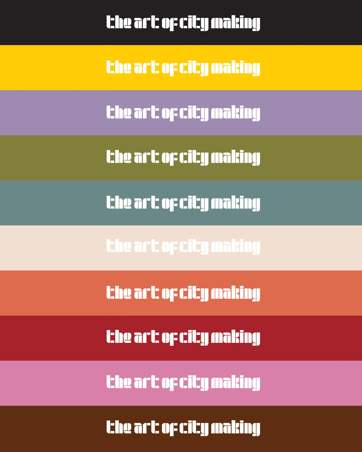 The Art of Citymaking festival identity 4