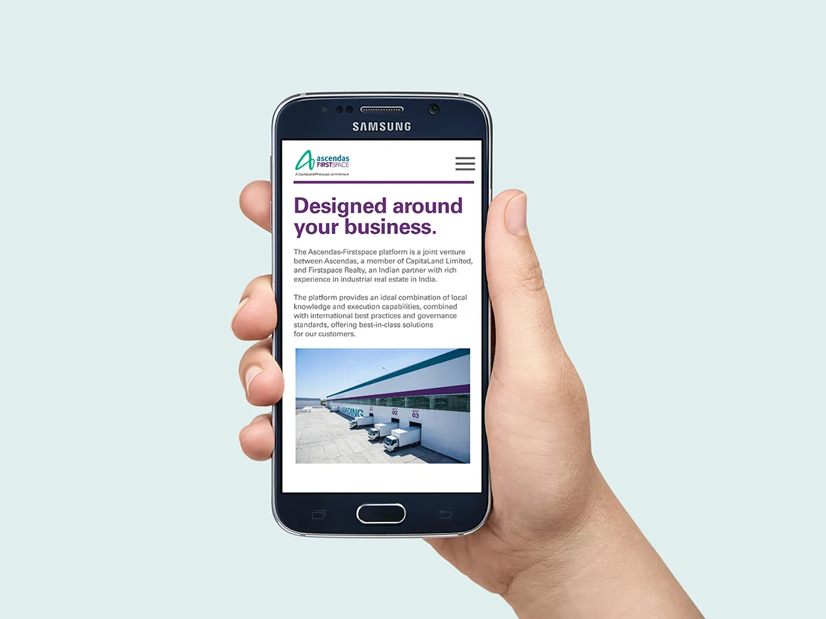 Ascendas Firstspace mobile website