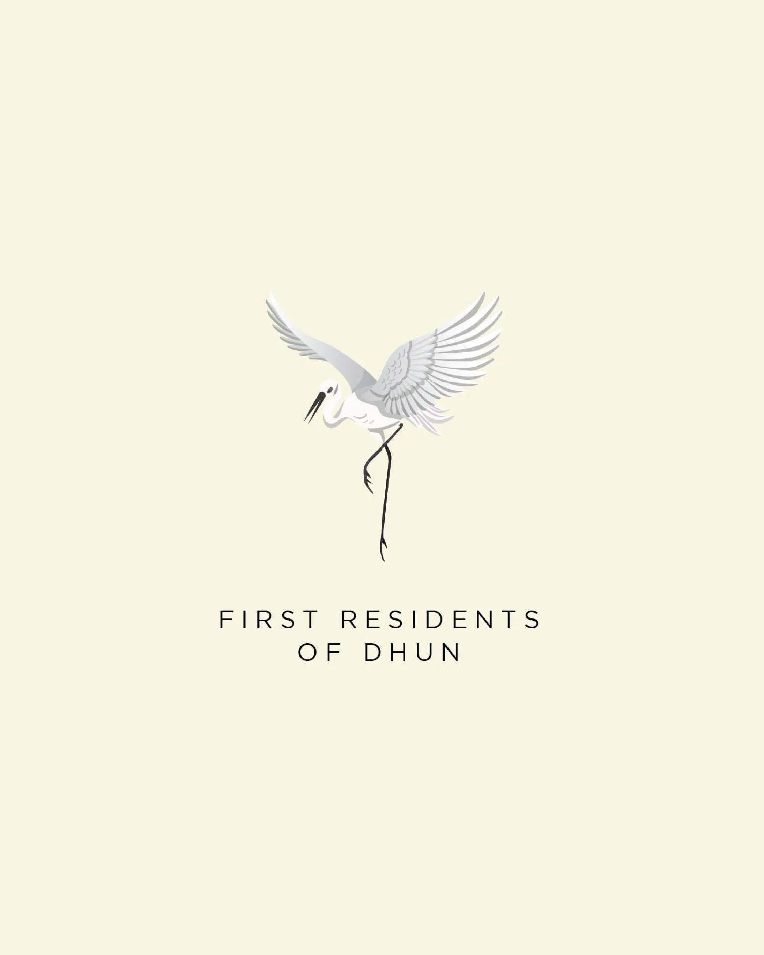 DHUN - First Residents of Dhun publication cover with bird illustration