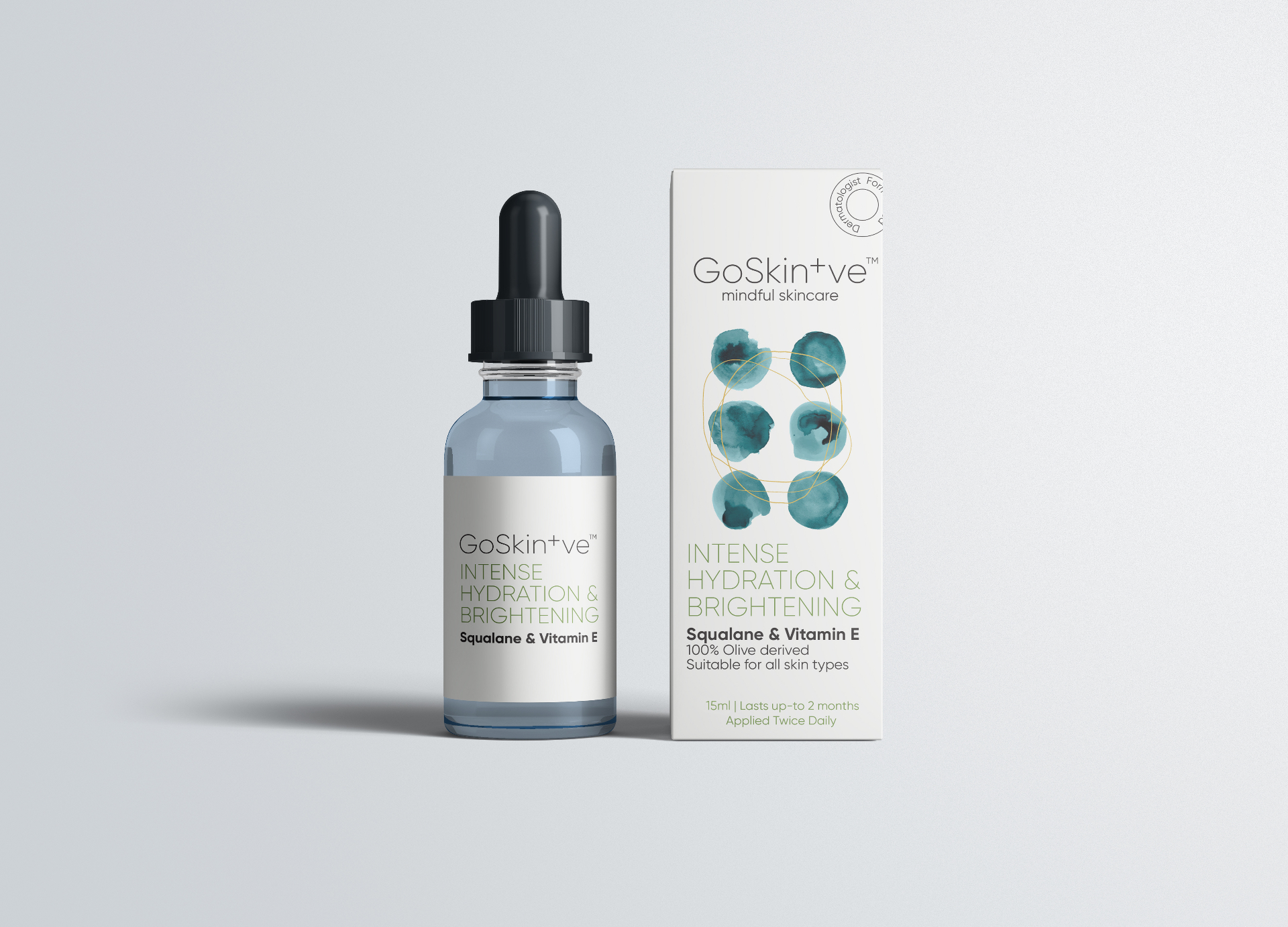 GOSKIN +VE - Identity and packaging for a mindful skincare brand.