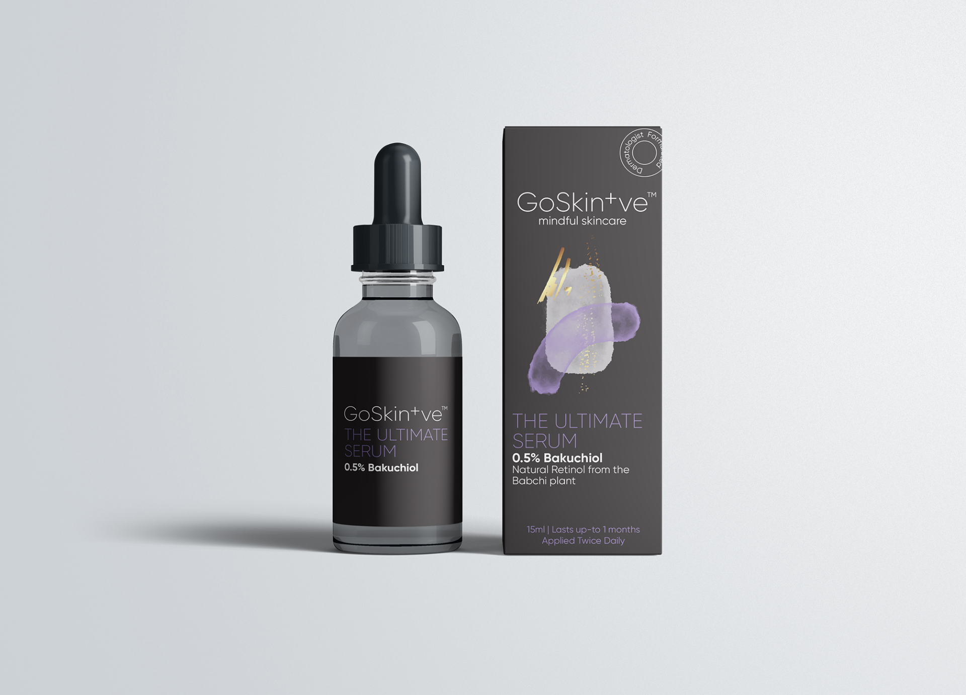 GoSkin+ve Ultimate Serum with 0.5% Bakuchiol, natural retinol alternative for mindful skincare routine