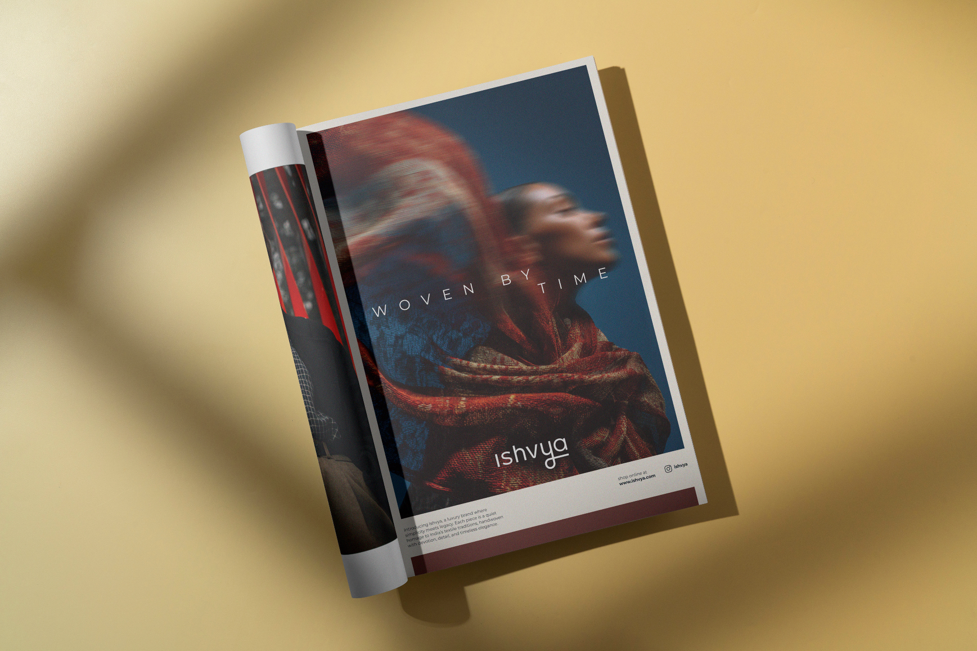 Ishvya magazine ad - Woven by Time