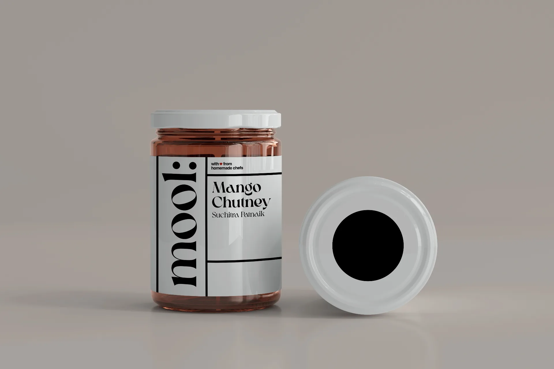 Mool - Mango chutney jar with branded label