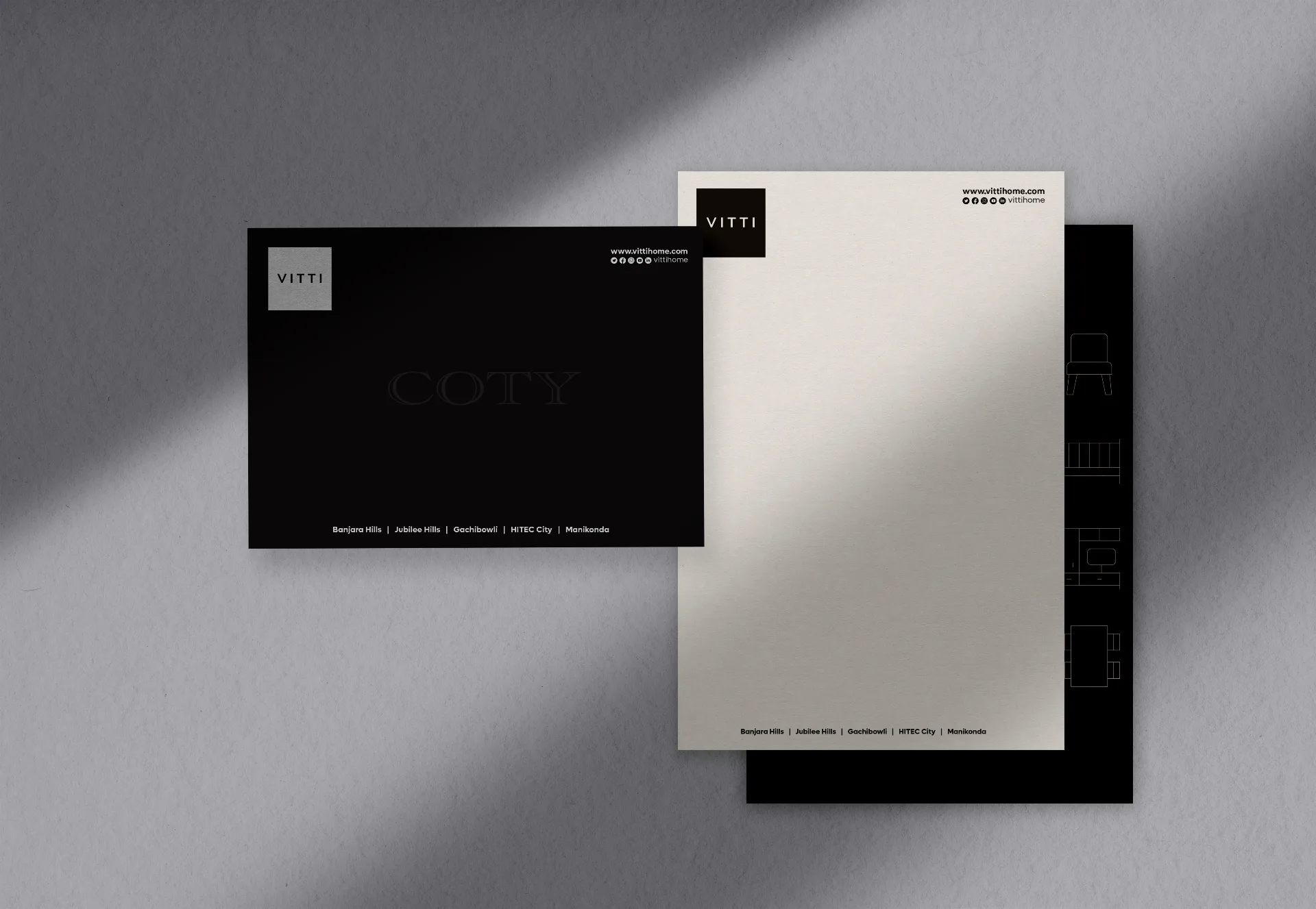 VITTI - Branded postcards and business correspondence materials