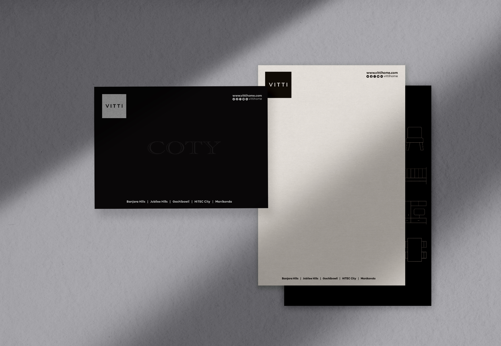 VITTI - Branded postcards and business correspondence materials